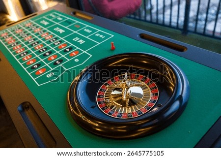 Roulette table and game for fun