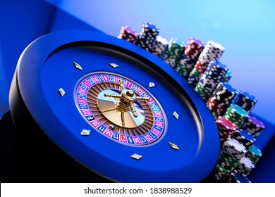 Roulette Wheel Close Up. Casino Concept.