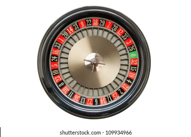 Roulette Wheel Isolated On White Background