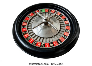 Roulette Wheel Isolated On White Background