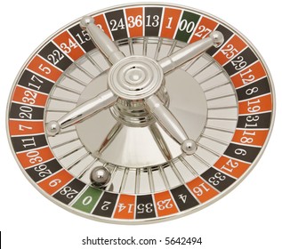 Roulette Wheel - Isolated On White