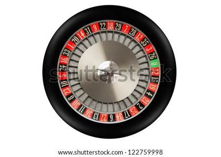 Roulette wheel isolated on white background