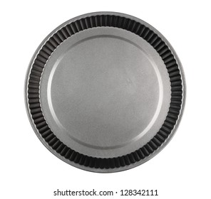 Round Cake Mould, Mold (Tart Tin). Isolated With Clipping Path.