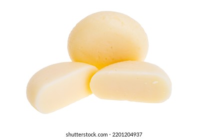 Round Cheese Isolated On White Background