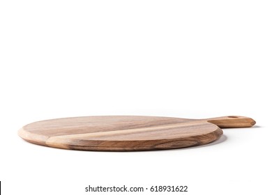 Round Cheese/Pizza board from side on a white background - Powered by Shutterstock