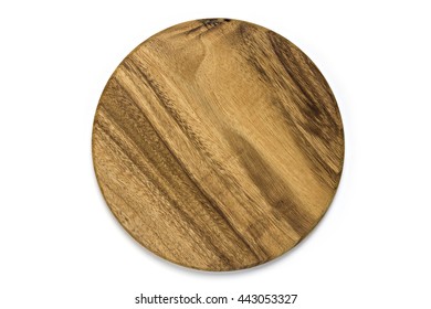 Round Chopping Board Isolated On White Background