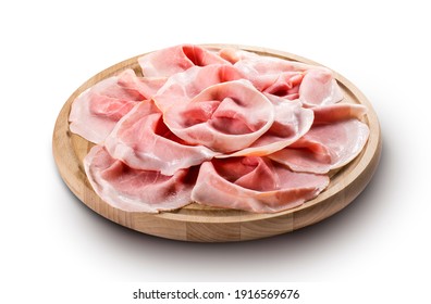 Round Chopping Board With Sliced Baked Ham