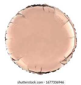 Round Circle Shape Metallic Foil Balloon In Rose Gold Color