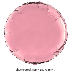 Round Circle Shape Metallic Foil Balloon In Light Pink Color