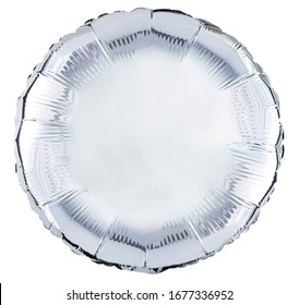 Round Circle Shape Metallic Foil Balloon In Silver Color