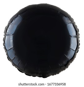 Round Circle Shape Metallic Foil Balloon In Black Color