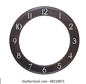 Round Clock Face On White Background