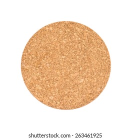 Round Cork Board Isolated On White Background