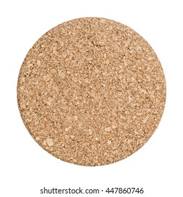 Round Cork Board Isolated On White Background