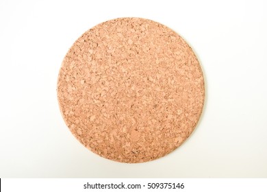 Round Cork Board On White Background