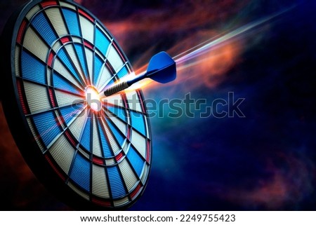 Round dartboard symbol of achievement of success, the concept of focus on the goal.