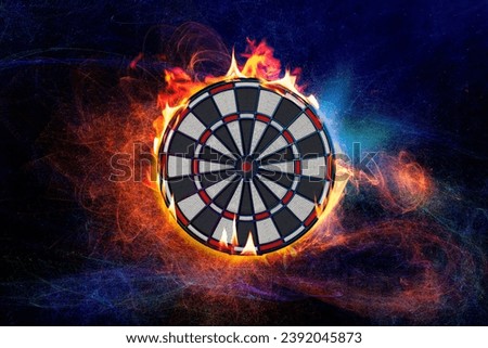 Round dartboard symbol of achievement of success, the concept of focus on the goal.