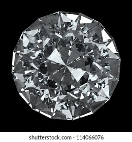round diamond - isolated on black background with clipping path