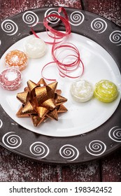round fruit candy 