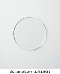 Round Glass Shape Isolated On White Background.