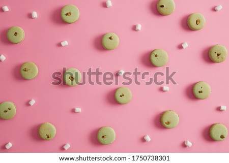 Similar – Image, Stock Photo round sweet green pistachio donut