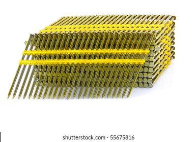 Round Head 20 to 22-Degree Plastic Collated Framing Nails - Shutterstock ID 55675816