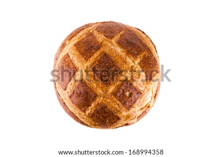 Similar – Image, Stock Photo A round loaf of bread lies on baking paper and is about to go into the oven