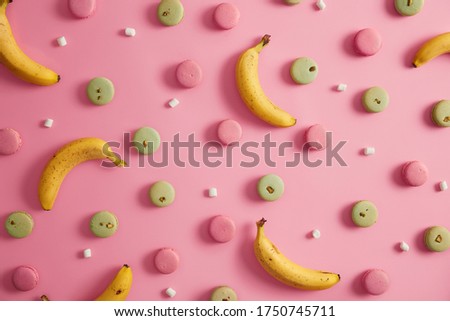 Similar – Image, Stock Photo round sweet green pistachio donut