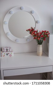 round mirror in the interior