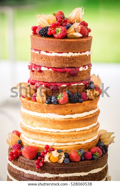 Round Multi Tiered Wedding Cake Sponge Stock Photo Edit Now