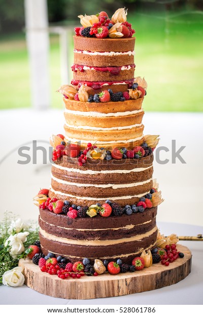 Round Multi Tiered Wedding Cake Sponge Stock Photo Edit Now