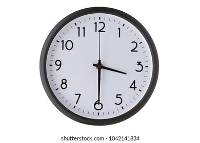 Round Office Wall Clock Isolated On Stock Photo 1042141834 | Shutterstock