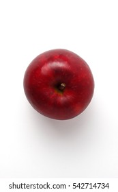 Round Red Apple Top View