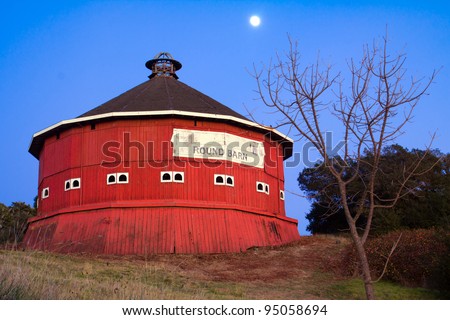 Round Red Barn Fountaingrove Santa Rosa Royalty Free Stock Image