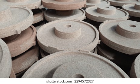 Round sand cores made from Resin Coated Sand - Powered by Shutterstock