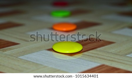 Round shape colourful objects with unique backgrounds photograph
