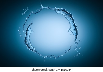 Round Shaped Water Splash Background