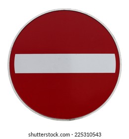 Round Sign No Entry Isolated On Stock Photo 225310543 | Shutterstock