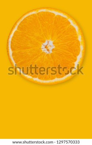 Similar – Orangenscheiben auf gelbem Hintergrund.