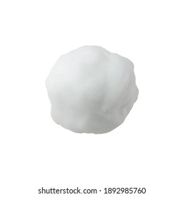 Round Snowball Isolated On White Background