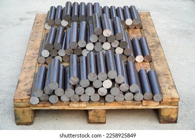 Round steel shaft, raw material for automotive parts
 - Shutterstock ID 2258925849