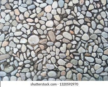 Round Stone Floor Background Gravel Floor Stock Photo 1320592970 ...