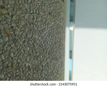 Round Stone Pillar And Sunlight On Sunshade