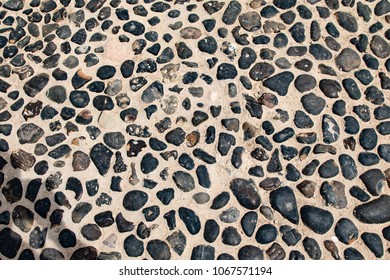 Round Stone Wall Texture Background Stock Photo 1067571194 | Shutterstock