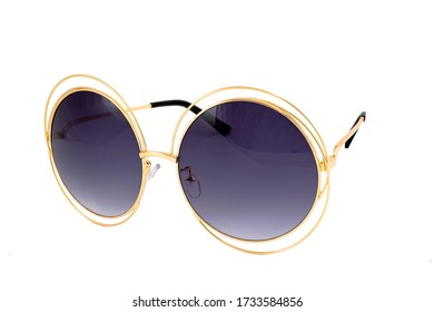 Round Sunglasses Night Blue Gradient Lenses Stock Photo 1733584856 ...