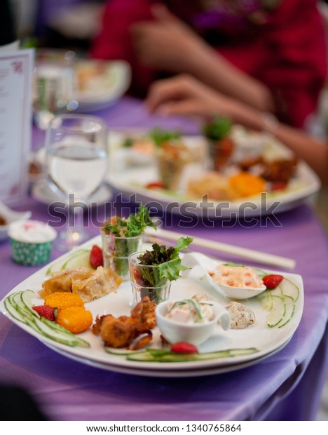 Round Table Chinese Food Serving During Stock Photo Edit Now