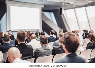 Round table discussion at business conference meeting event.. Audience at the conference hall. Business and entrepreneurship symposium - Shutterstock ID 2315079219