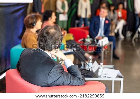 Round table meeting or international business event