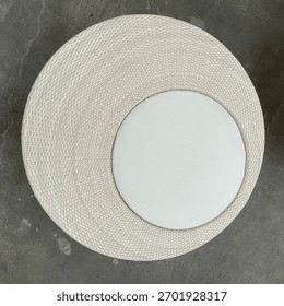 A round table viewed from above