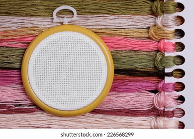 Round Tambour For Cross Stitch On Sacking